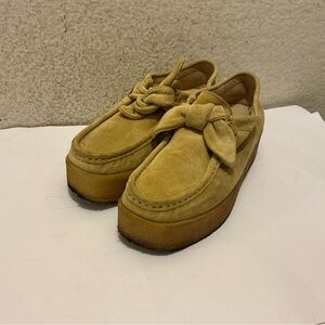 Loeffler Randall Tan beige Suede Loafers